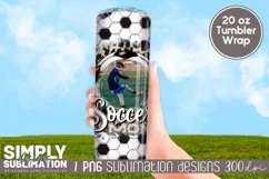 Personalized Soccer Mom Photo Sublimation Tumbler Wrap Png Product Image 2
