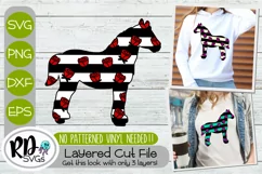 Floral Horse - A Barnyard Layered Cricut SVG Product Image 1