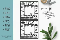 Toy Train Frame- SVG DXF PNG EPS JPG PDF Cutting File Product Image 1