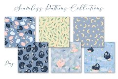 Set of seamless patterns Lovely Swans Product Image 4