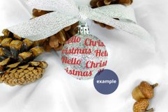 Silver Glitter Ornament Mockup, Glitter Gray Bauble Mockup Product Image 3