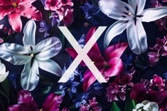 Letter X with Flowers Background Wallpaper Product Image 1
