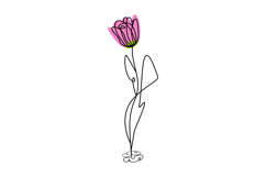 Minimalist Botanical Line Art Flower Set 6 Elements Product Image 14
