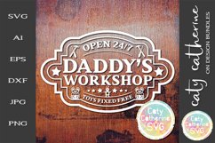 Daddy&#039;s Workshop Open 247 Toys Fixed Free SVG Cut File Product Image 1