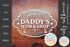 Daddy's Workshop Open 247 Toys Fixed Free SVG Cut File Product Image 1