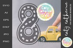 Road Map Kids Birthday Number eight SVG Cut File Product Image 1