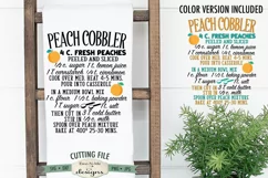 Peach Cobbler Recipe SVG | Kitchen SVG | SVG DXF Files Product Image 1