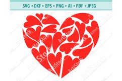 Heart svg, Heart clipart svg, Valentines Day Dxf, Png, Eps Product Image 1