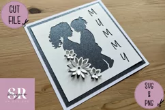 3D Mummy card| Paper cutting | Mother’s Day card SVG Product Image 3