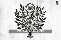 Dandelions SVG, Flowers Bouquet Cut File Product Image 1