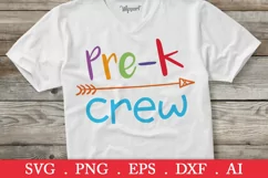 SALE! Pre-k crew svg, back to school svg, 1st day of school Product Image 1