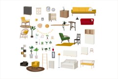 Bohemian Home Decor collection. Boho furniture clipart. Product Image 4