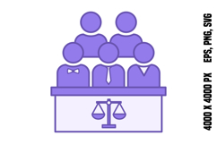 Colored Jury Icon Product Image 1