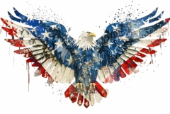 Bald Eagle Portrait Watercolor sublimation Product Image 1
