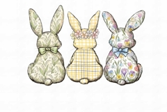 Easter Bunnies Clipart PNG Product Image 1