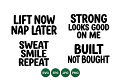 Inspirational Fitness Quote SVG For Workout Design Product Image 1