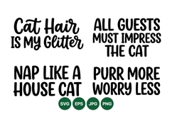 Funny Cat Quote SVG Design for Home Decor Product Image 1