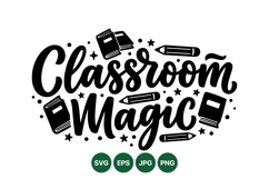 Hand Drawn Classroom Magic School SVG Design Product Image 1