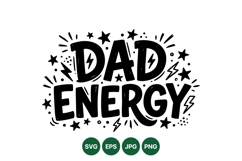 Funny Dad Energy Svg Design For Cricut Shirts Product Image 1