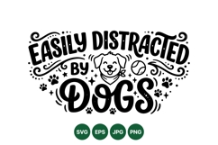 Playful Dog Illustration With Funny Quote Design Product Image 1