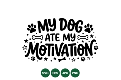 Funny Dog Quote Typography SVG Design Product Image 1