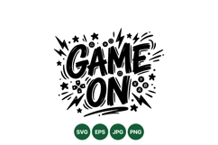 Bold Game On Typography Clipart Design SVG Product Image 1