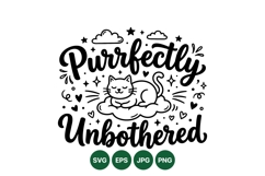 Cute Sleeping Cat Vector Clipart Design Product Image 1