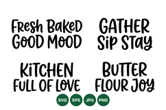 Hand Lettered Fresh Baked Kitchen Quote SVG Design Product Image 1