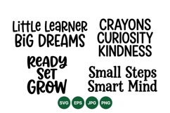 Hand Lettered Inspirational School Quotes Svg Design Product Image 1