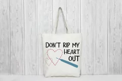 Seam Ripper Don't Rip My Heart Out SVG Cut File Product Image 2