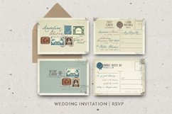 Vintage Stamp Wedding Invitation Product Image 5