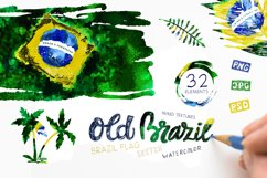 Old Brazil. Watercolor Flag. Product Image 1