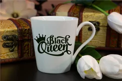 Black Queen SVG Black Woman SVG PNG EPS DXF AFRO Girl SVG Product Image 4