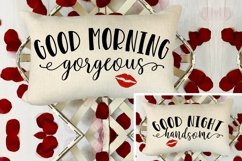 Good Morning Gorgeous Good Night Handsome SVG DXF PNG Product Image 1