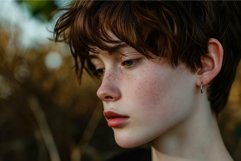 Neutral-gendered Androgynous person. Generate Ai Product Image 1