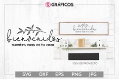 Bienvenidos Nuestra casa es tu casa SVG - Frases decoración Product Image 1