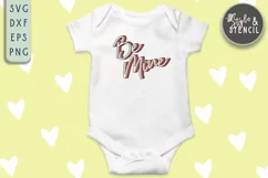 Valentine Be Mine Retro SVG - PNG, DXF, EPS, SVG, Cut File Product Image 3