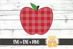 Buffalo Plaid Apple - School Teacher SVG PNG DXF Cut Files Product Image 2