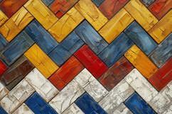 Multicolor Herringbone Pattern Background Wallpaper Product Image 1