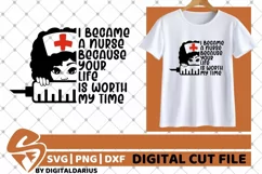 Nurse svg, Peeking Girl svg, Nurse Life svg, Medical svg Product Image 1