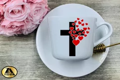 Valentines Heart Cross SVG Jesus SVG Faith SVG Christian SVG Product Image 6