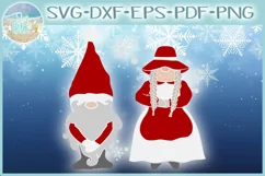 Mr and Mrs Gnome SVG Dxf Eps Png PDF Files for Cricut Product Image 1