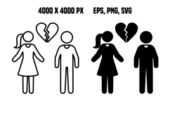 Broken Heart Icons Product Image 1