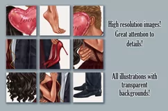 Valentine's Day Clipart, Love Couple Clip Art Product Image 4