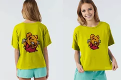 girls and women oversize shirt PSD Mockup back and front Product Image 4