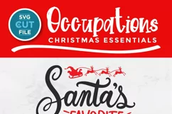 Teacher Christmas svg -Santa's favorite Teacher svg Product Image 2