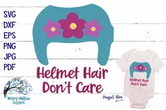 Helmet Hair Don't Care | Cranial Helmet Shirt for Baby Product Image 1
