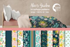 Alices Garden patterns, Floral papers AMB-1834 Product Image 1