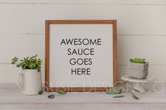 White Farmhouse Sign Mock Up Product Image 1