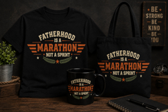 Fatherhood Is a Marathon Not a Sprint PNG | Dad Design Product Image 1